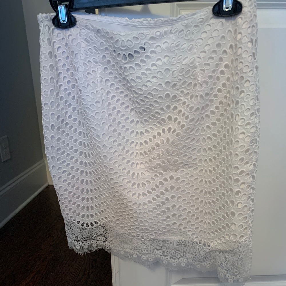 Ann Taylor eyelet and lace skirt